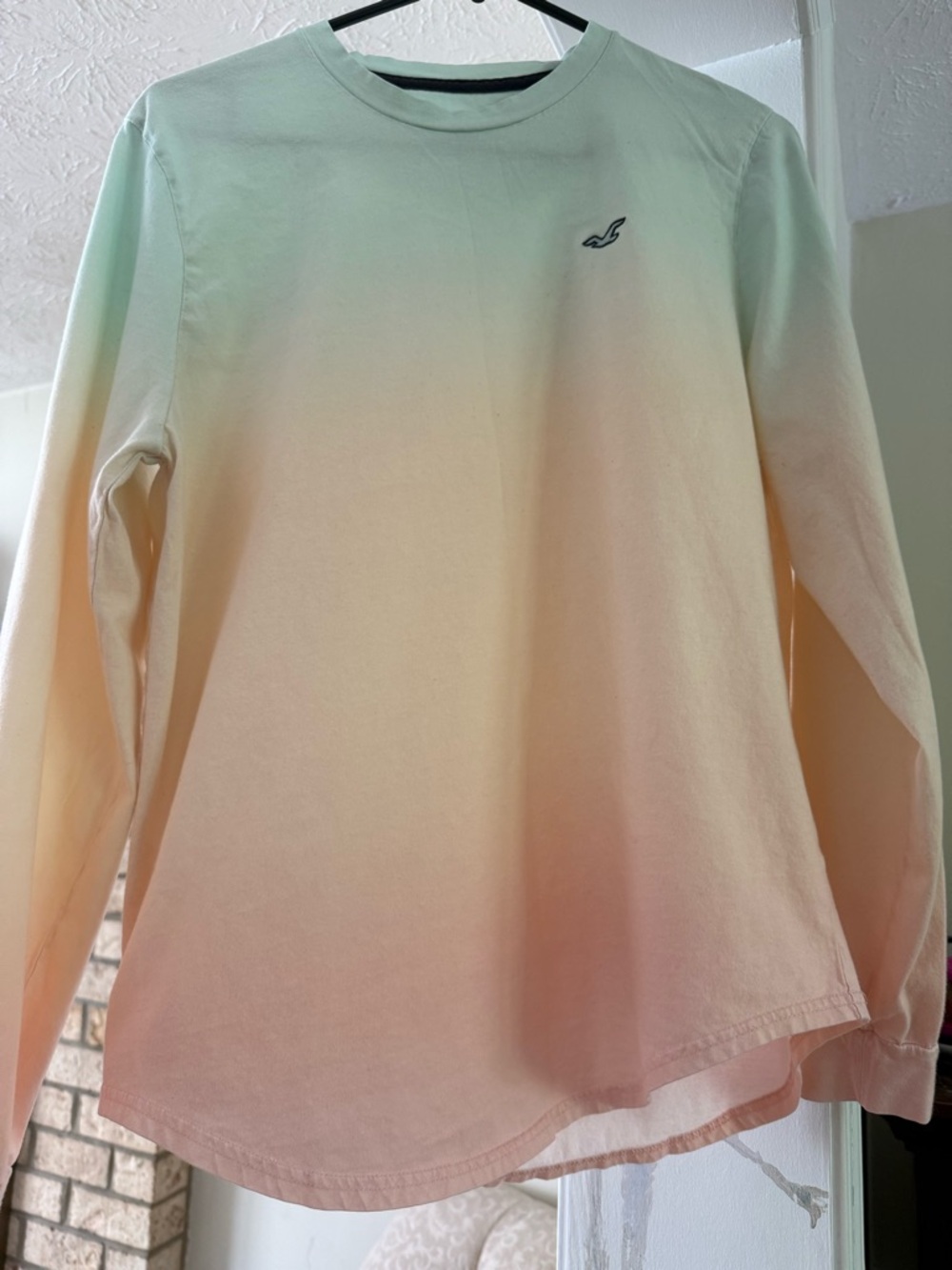 Hollister Light Mint Crewneck Tee with Black Logo